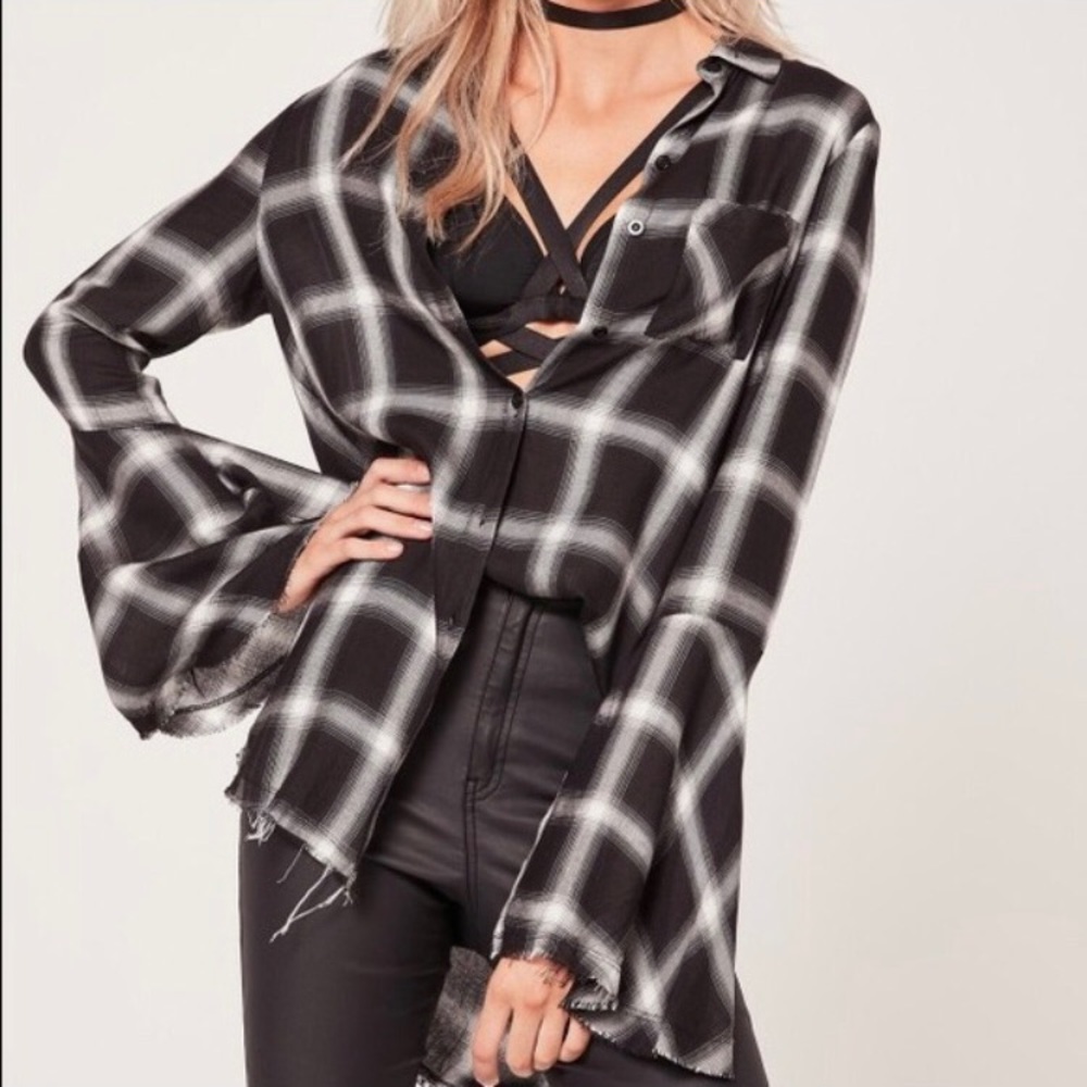 Missguided Black Flannel